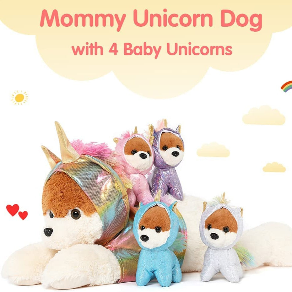 Ensemble de jouets en peluche Mommy Dog, 26 pouces
