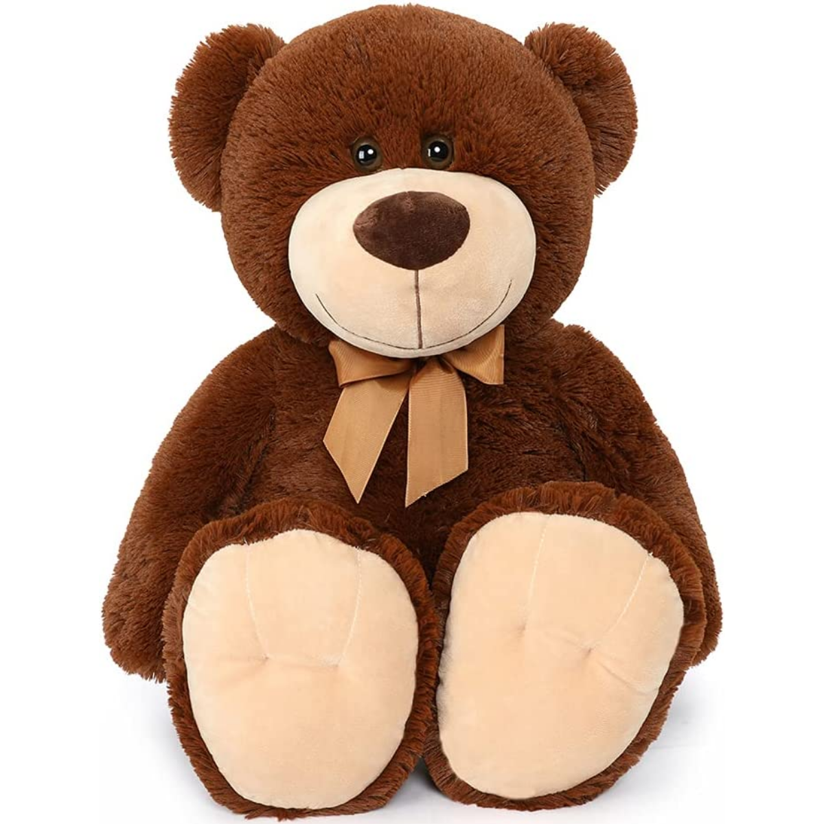 MorisMos Teddy Bear Plushies - Dark Brown Teddy Bear Stuffed Animals - Chocolate Teddy Bear Plush Toys - 26 Inch Stuffed Teddy - Free Shipping