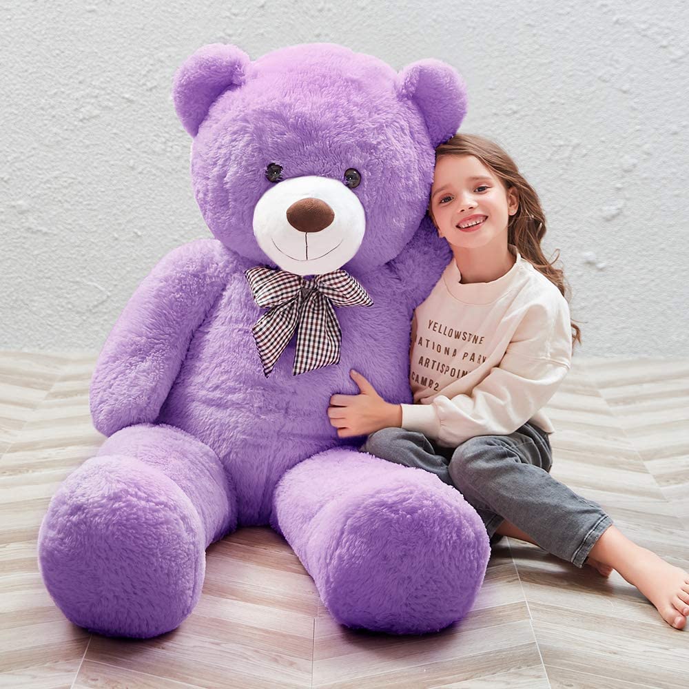 Giant Teddy Bear Plush Toys - Purple Teddy Bear Stuffies - Giant Stuffed Animals - Valentine's Day Gift Ideas