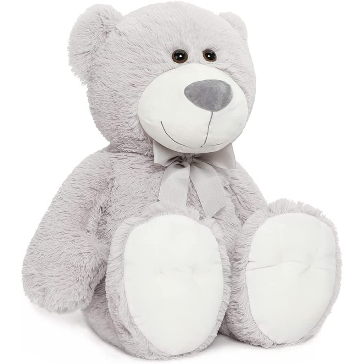 MorisMos Teddy Bear Plushies - Light Grey Teddy Bear Stuffed Animals - Gray Teddy Bear Plush Toys - 26 Inch Stuffed Teddy - Free Shipping